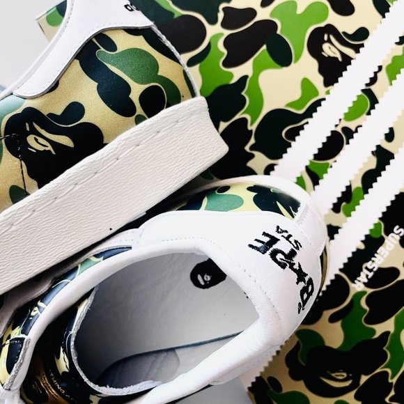 NWT adidas x BAPE Superstar ABC Camo Sneakers - Picture 4 of 7